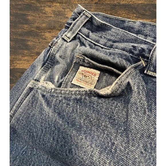 Vintage Pointer Jeans Mens 36x34 Work Heavy Cotton Denim Blue Made in USA - Picture 5 of 16